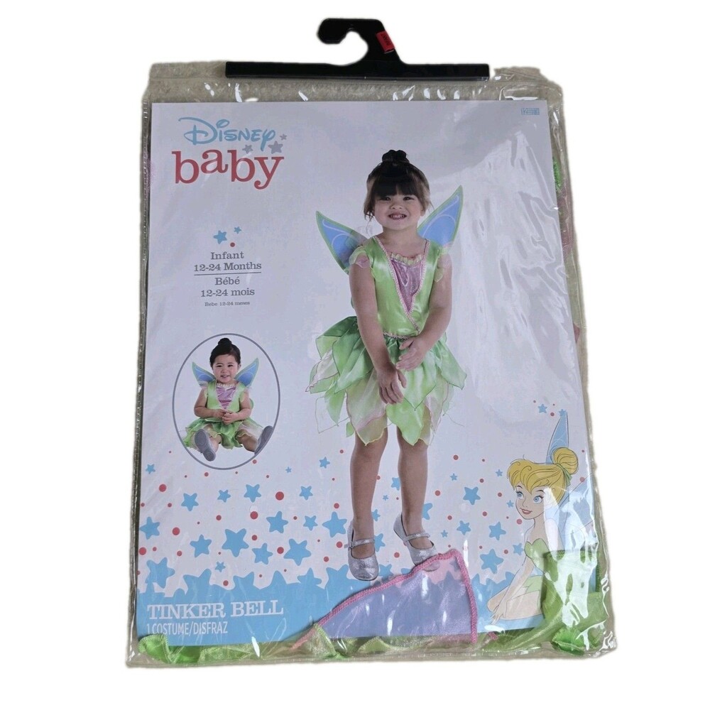 Disney Baby Tinker Bell Costume Halloween Dress Infant Size 12-24 Months